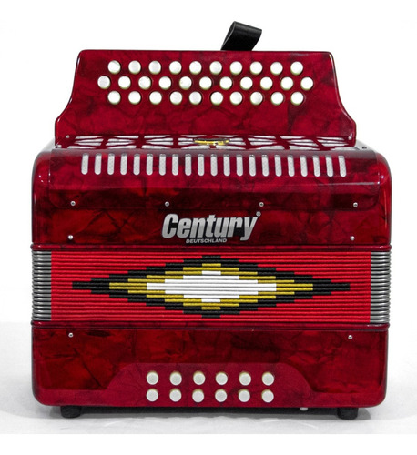 Century C3012far Acordeón 31 Botones 12 Bajos Tono Fa Rojo