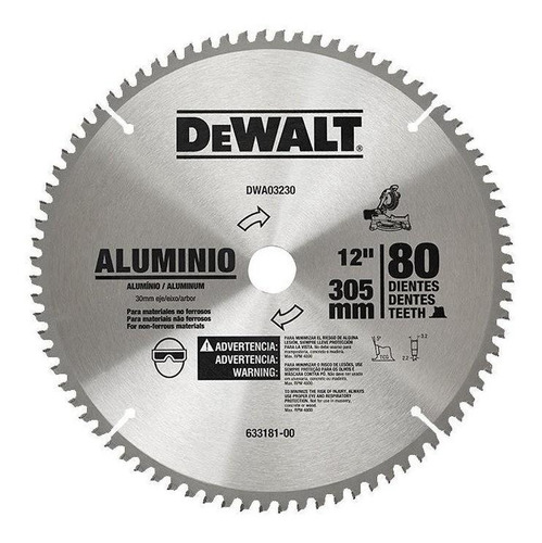 Disco P/aluminio 12  X 80  Dewalt Dwa03230