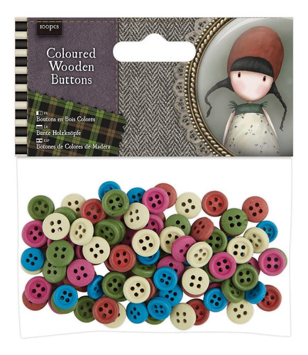 Docrafts Gorsantoro Gorjuss Tweed Botones De Madera