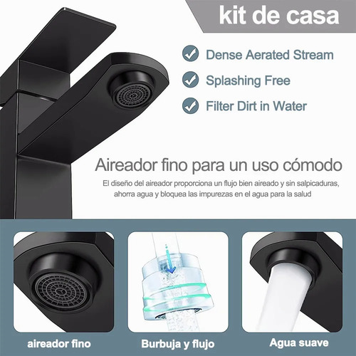 Lavabo Grifo Baño Llave Monomando Fregadero Inoxidable