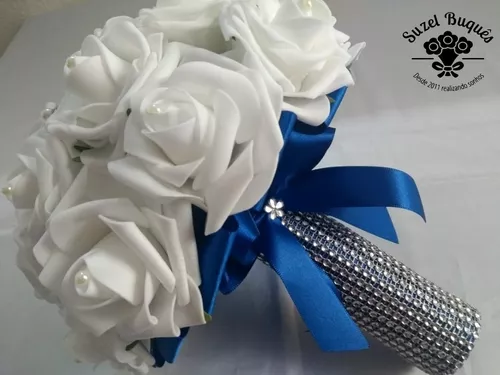 Buquê / Bouquet De Noiva Casamentos - Eva - Azul Royal