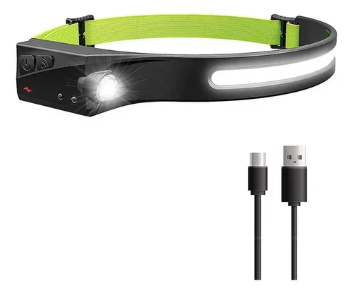 Linterna De Cabeza Minera Recargable Led Importada