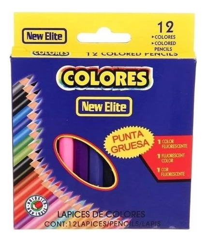 Pack De 12 Cajas Lápices De Colores 12 Unid. Cortos/ Dco