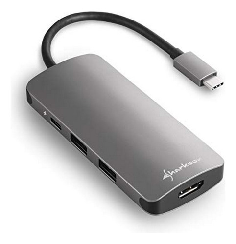 Hub Usb - Adaptador Multipuerto Sharkoon Usb 3.0   C Gris