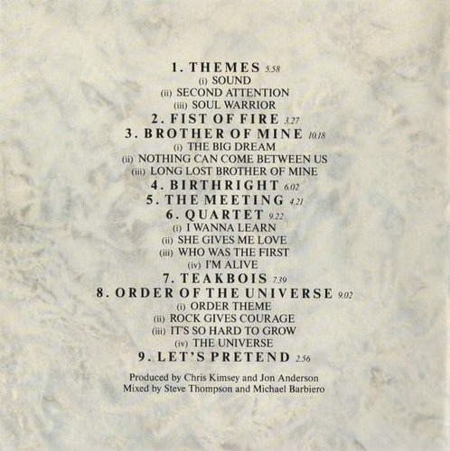 Anderson Bruford Wakeman Howe-yes- Cd Audio Nuevo! Estándar