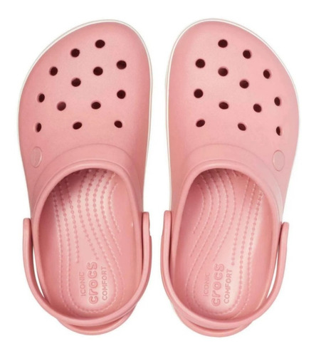 Crocs Crocband Clog Plataforma Rosa Gastado