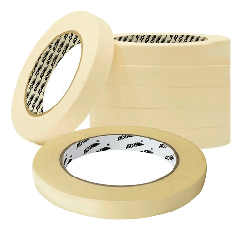 Cinta Masking Tape 6 Pzs 12mmx50m Adir 1282 Beige Lisa