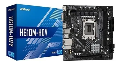comprar Placa Asrock H610m-HDV\u002FDdr4 64gb\u002FLga 1700\u002F Micro Atx\u002FH