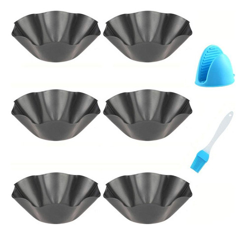 Abgream Tortilla Pan Set - 6 Pack De Acero Al Carbono Anti