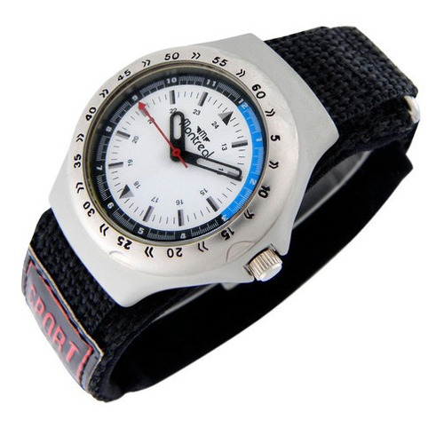 Reloj Pulsera Montreal Hombre Ml1158 Malla Gross Con Velcro