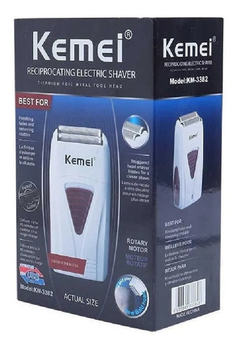 Afeitadora Kemei KM-3382 blanca 220V
