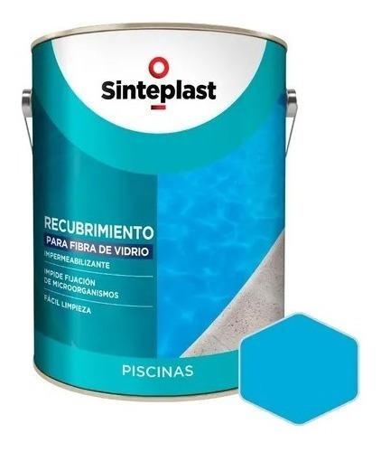 Pintura Piscina Pileta Plasticas Fibra Vidrio Sinteplast 4l