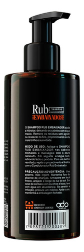 Kit 03 Shampoo De Hidratação E Nutrição Rub Embaixador 250ml