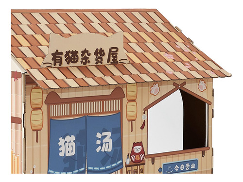 Casa Para Gatos De Cartón Con Rascador Casa Marrón Marrón