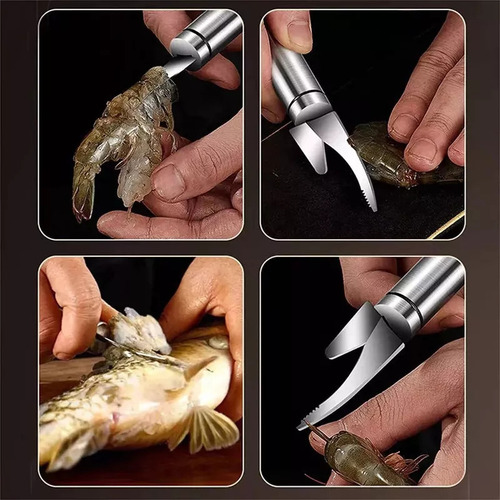 Z Pelador Rápido De Camarones Multifunción, 4 Unidades