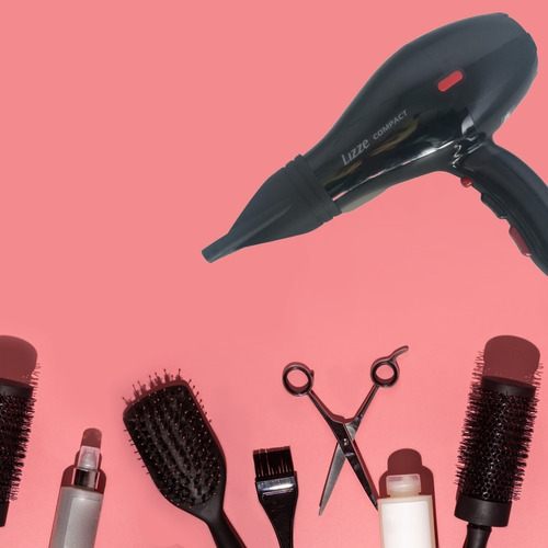 Secador Profissional Lizze Para Cabelo 2100w Portátil Cor Preto Voltagem