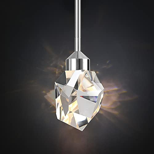 Untrammelife Lámpara Colgante De Cristal De Níquel Pulido, L