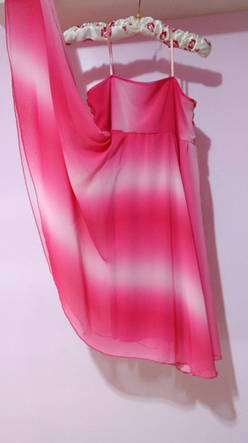 Vestido De Gasa Color Fucsia Para Niñas De 9/11 Años Aprox 