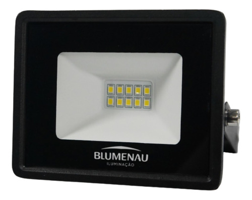  Blumenau Iluminação Tech Refletor Led Luz Amarela 10w 3000k Branco Quente Cor da carcaça Preto 110V/220V