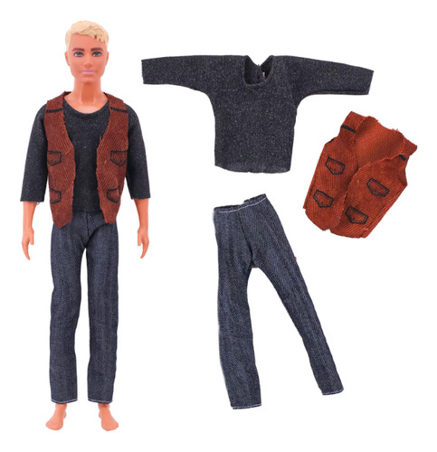 Maravilhosa Roupa Para O Boneco Ken Com Sapato