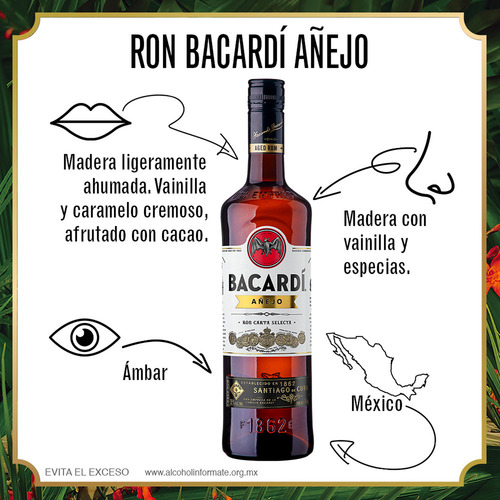 Pack De 6 Ron Bacardi Añejo 750 Ml