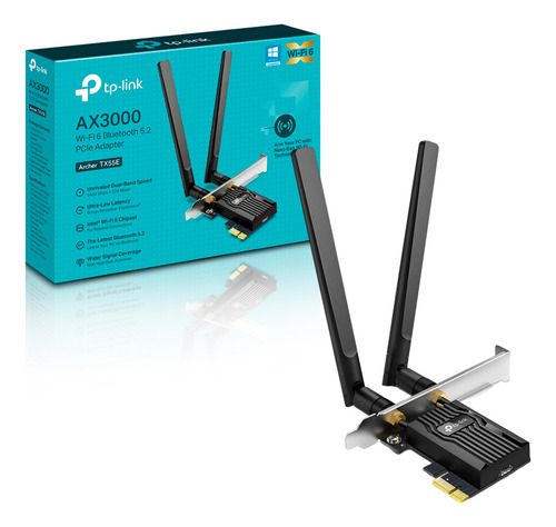 Placa De Rede Adaptador Wifi 6 +bluetooth Pcie Tx55e Tp-link