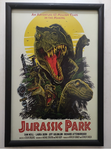 Jurassic Park Op 3 Poster Enmarcado 50 X 35 Cms