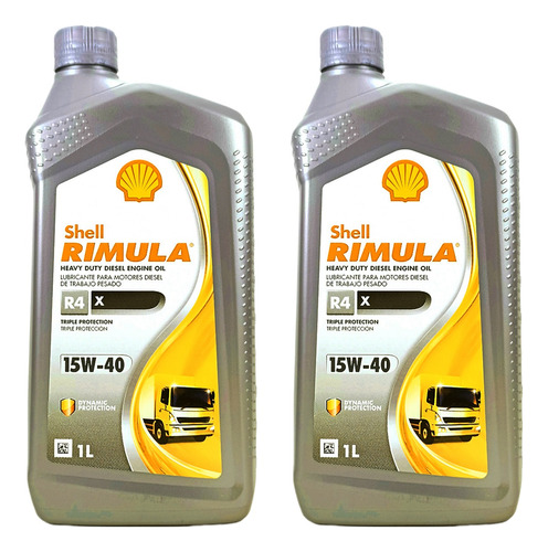 Aceite 15w-40 Shell Rimula Motores Diesel Por Dos Litros