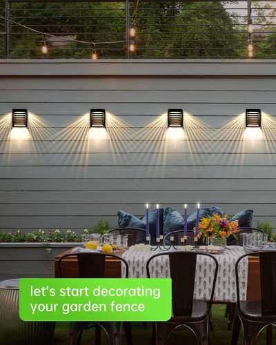 Luces Solares Para Cubierta De Valla, Luces Led Inalámbricas