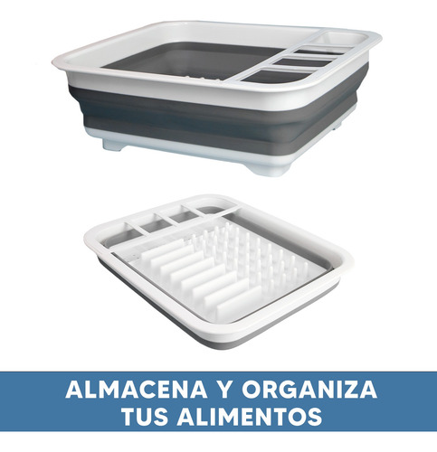 Organizador De Platos Soporte Para Utensilios De Cocina Gris