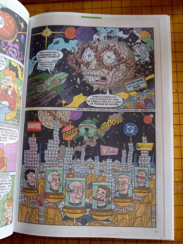 Imagen 4 de 6 de Simpson Futurama Crossover Español Pasta Dura Comic Libro