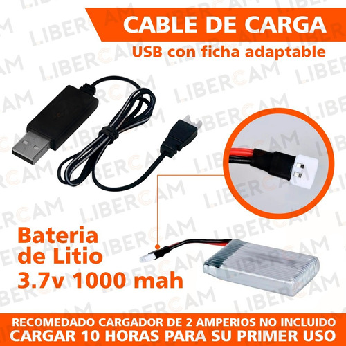 Drone Cuadricoptero Dual Camara Hd Wifi Libercam DRON-VR Transmite Al Telefono Luz Led + Lentes