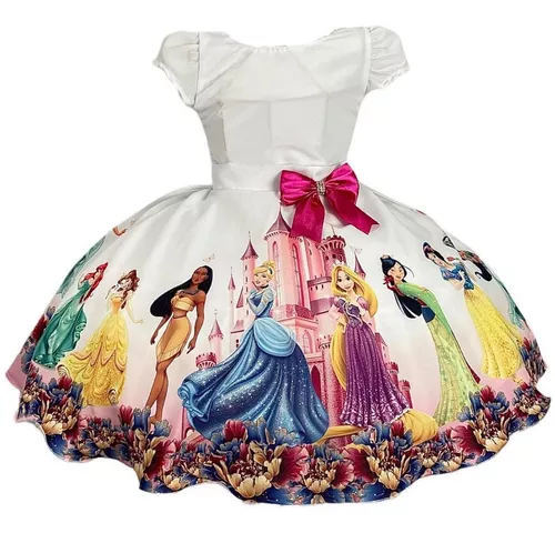 Vestido Infantil Cinderela Princesa Da Disney Azul Renda E Pérolas Para Festa De Aniversário
