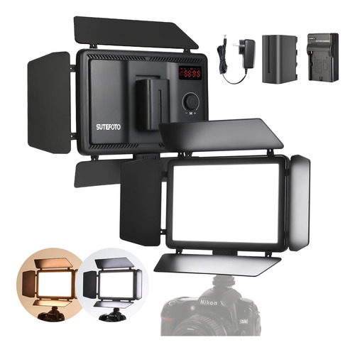 Luz De Video Led T18 Con 2 Baterias Np-f 970 7200mah