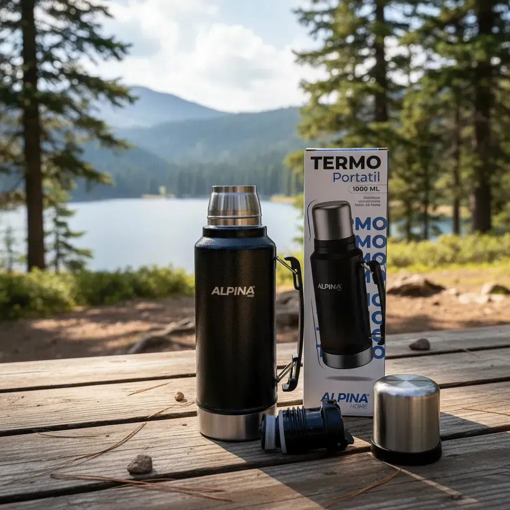 Termo Alpina Classic 1L Negro Alpina Classic