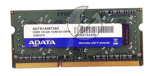 Memoria RAM Adata AD73i1A08732G Ddr3 Rx 1333 Sodimm de 1 GB