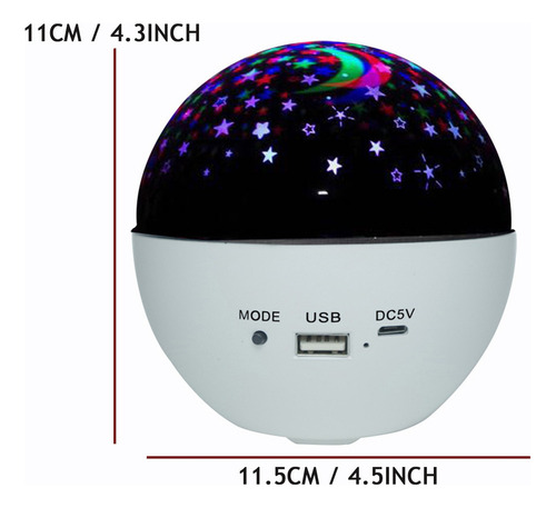 De Proyector Star Projector Galaxy Led Con Luz Nocturna,