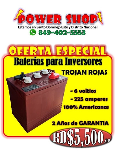Imagen 1 de 1 de Baterias De Inversores . Marcas Trojan Rojas . Americanas
