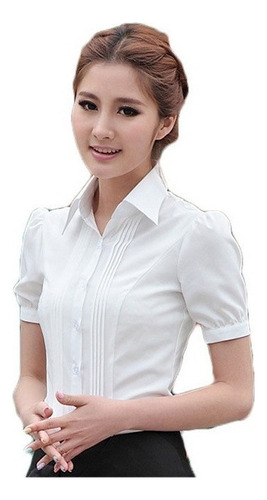 Camisa Blusa Mujer Elegante Oficina Manga Corta, 3 Piezas