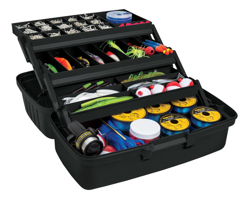 Caja Para Pesca Y Organizador Compartimentos Negro
