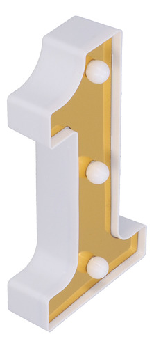 Letrero Led Decorativo Número 1 Para Bodas