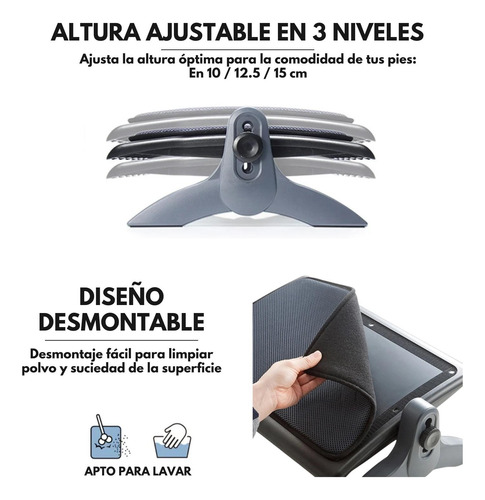 Reposa Pies Oficina Escritorio Aidata Acolchado Fr1002sg