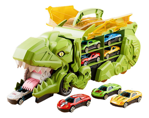 Camión Transportador De Dinosaurios, Coches Para Comer