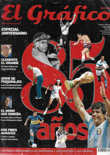 El Gráfico Edición Aniversario 2004 Poster Fangio Maradona 