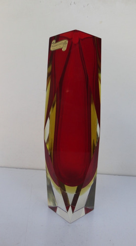 Explêndido E Raro Vaso De Murano Italiano Sommerso 1950/60 (Usado)