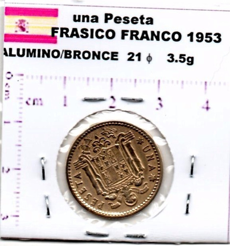 Moneda España  Peseta Franco 1953  Bonita  Ef22