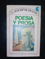 Comprar Libro Poesía Y Prosa Giacomo Leopardi