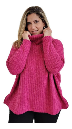Sweater Polera De Lana Mujer Trenzada Gruesas