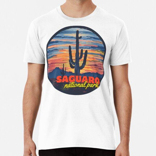 Remera Parque Nacional Saguaro Pegatinas Algodon Premium