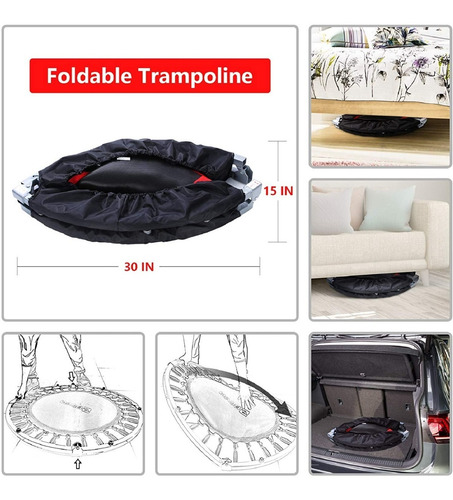 Imagen 7 de 7 de Trampolín Aeróbico Plegable P/ Ejercicios Cardiovasculares